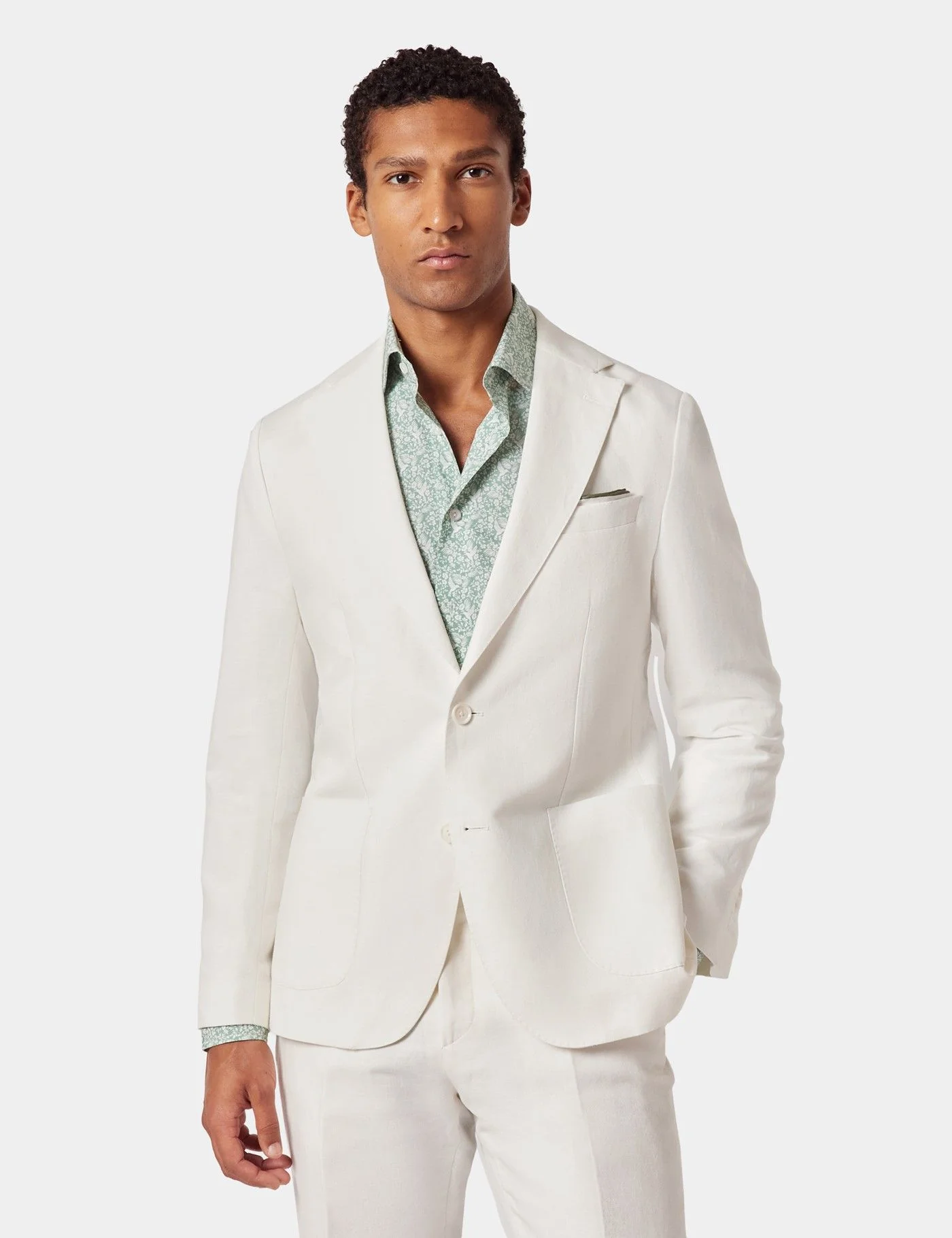 Slim Fit White 1913 Linen Suit Jacket primary image