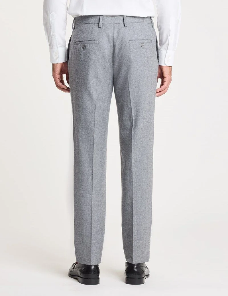 Slim Grey Pure Flannel Wool Suit thumbnail 4