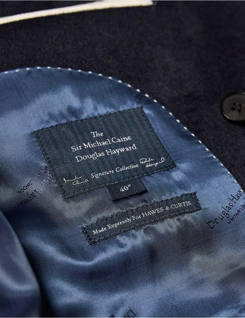 Slim Navy Wool-Cashmere Double-Breasted Blazer thumbnail 7