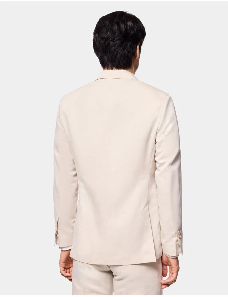 Tailored Fit Beige 1913 Suit Jacket thumbnail 4