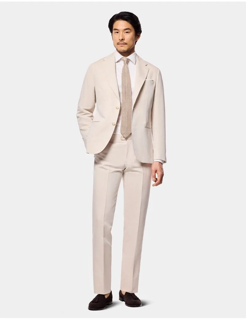 Tailored Fit Beige 1913 Suit Jacket thumbnail 7