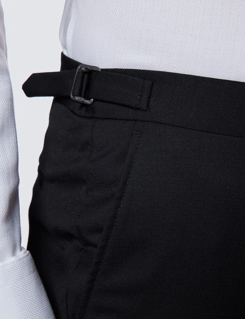 Tailored Fit Black 1913 Morning Suit Trousers With Side Adjusters thumbnail 3