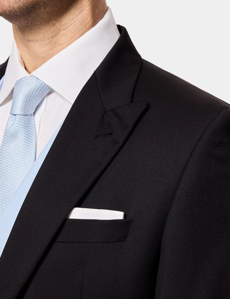 Tailored Fit Black & Grey Morning Suit Jacket thumbnail 3