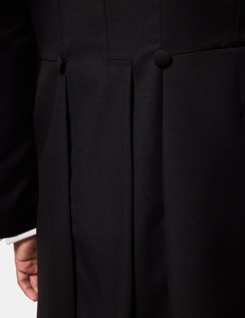 Tailored Fit Black & Grey Morning Suit Jacket thumbnail 6