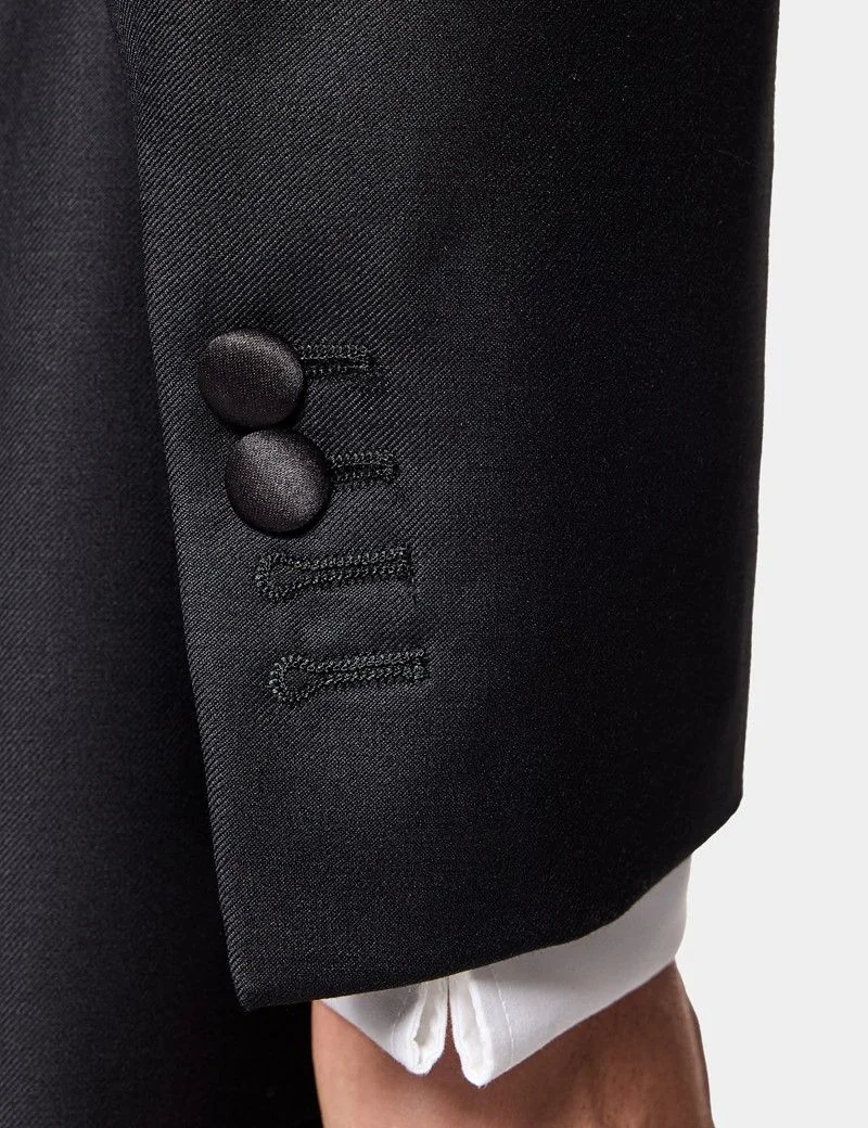 Tailored Fit Black Shawl Dinner Jacket thumbnail 6