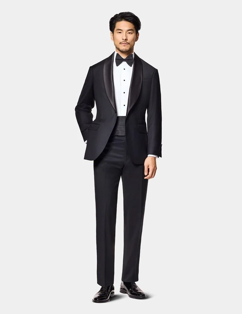 Tailored Fit Black Shawl Dinner Jacket thumbnail 10