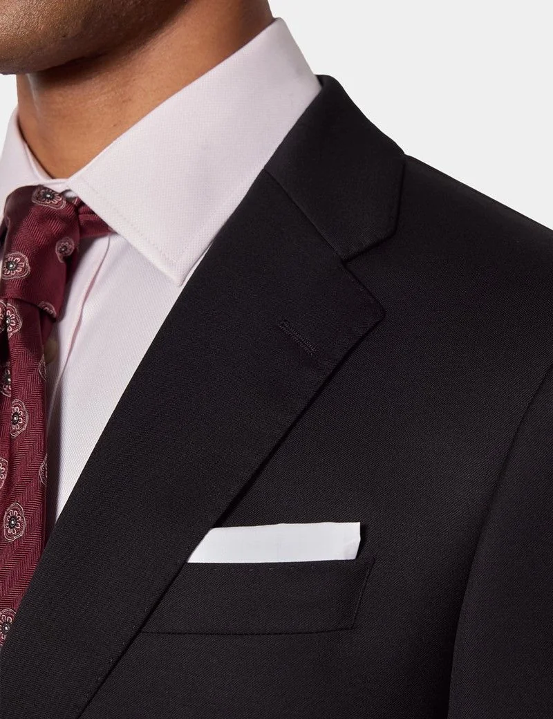 Tailored Fit Black Twill 1913 Suit Jacket thumbnail 2