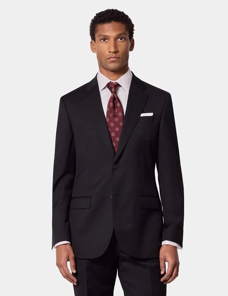Tailored Fit Black Twill 1913 Suit Jacket thumbnail 8