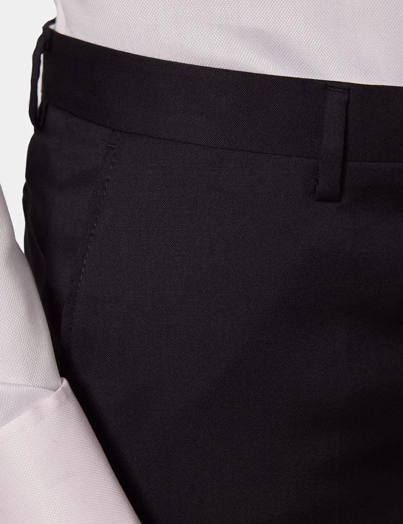 Tailored Fit Black Twill 1913 Suit Trousers thumbnail 3