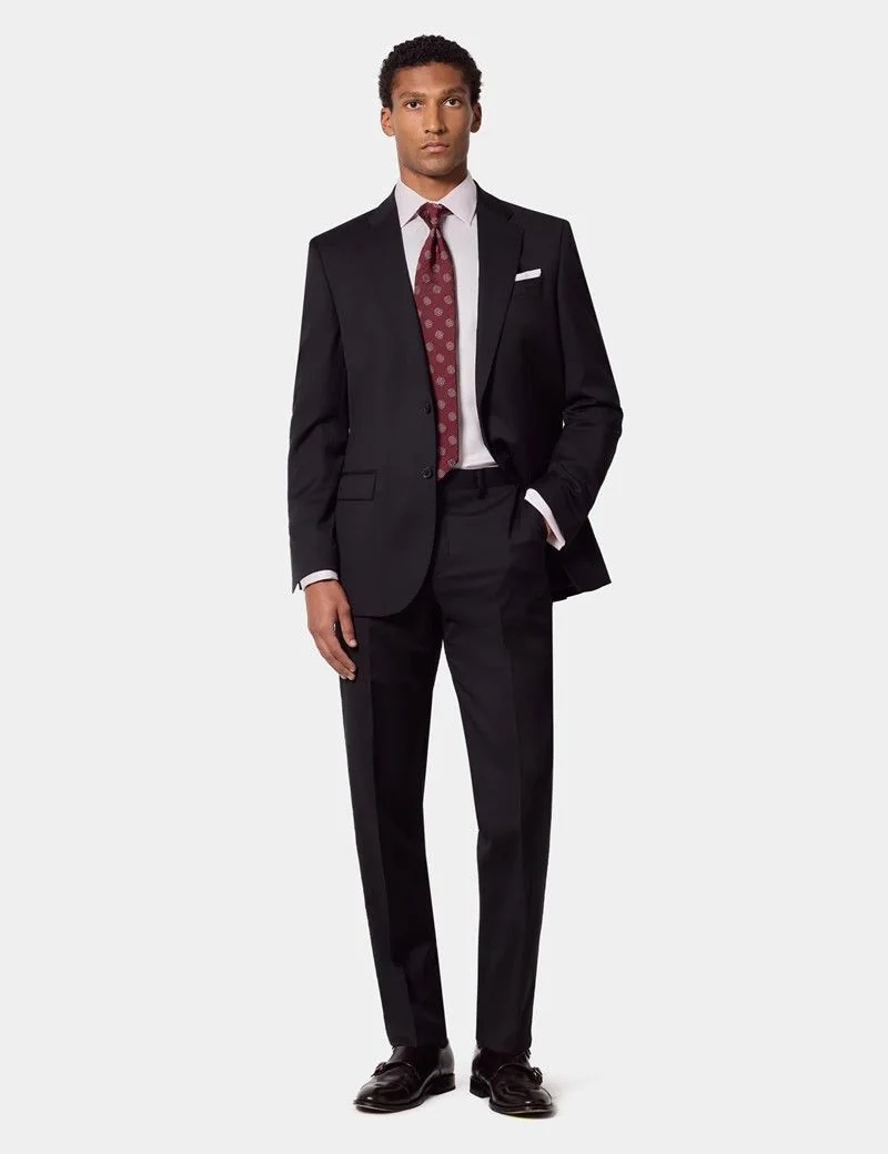 Tailored Fit Black Twill 1913 Suit Trousers thumbnail 5
