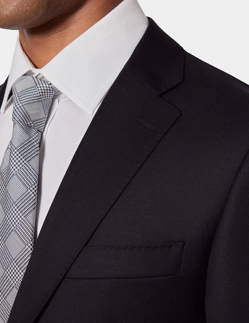 Tailored Fit Black Twill Suit thumbnail 4