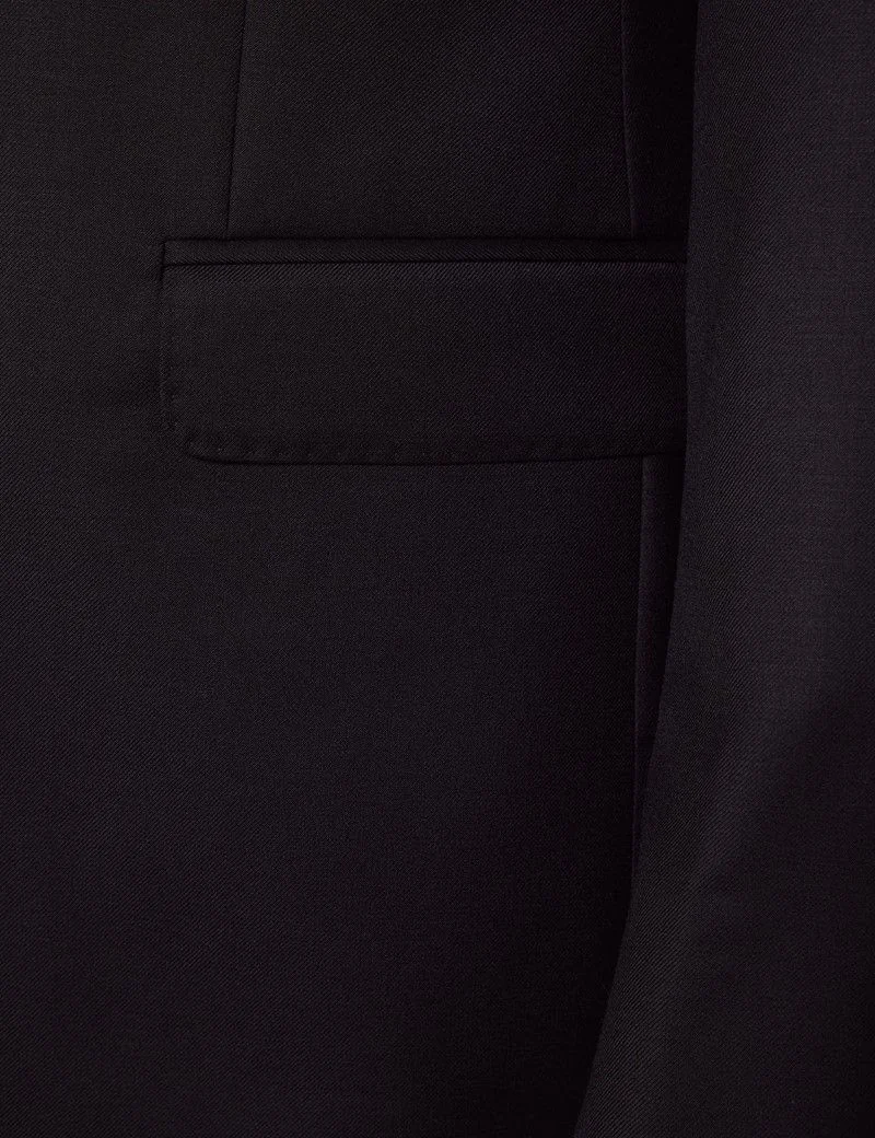 Tailored Fit Black Twill Suit thumbnail 5