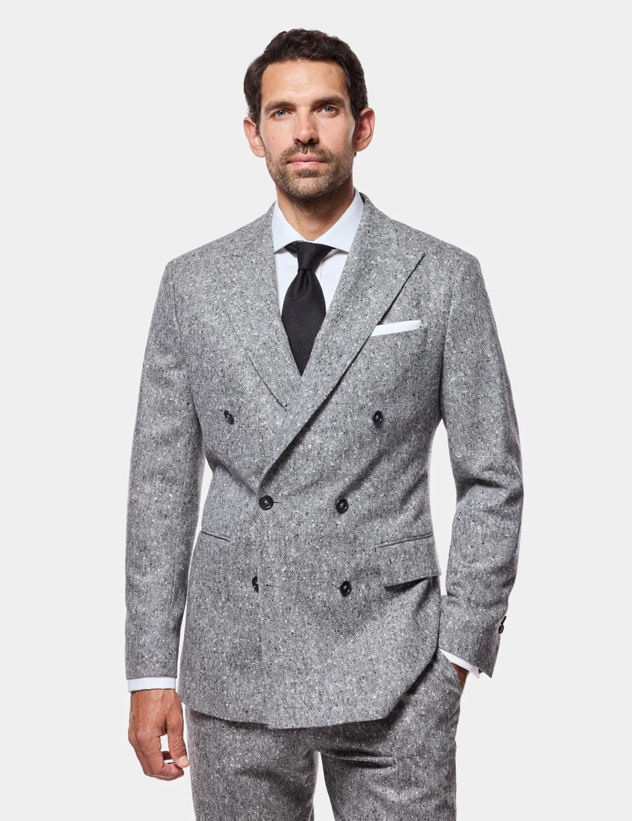 Tailored Fit Black & White Tweed 1913 Suit