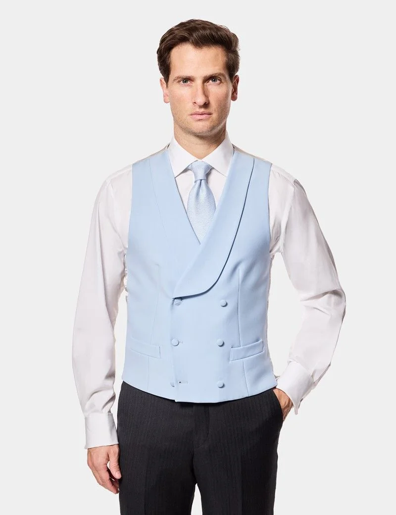 Tailored Fit Blue 1913 Morning Waistcoat thumbnail 2