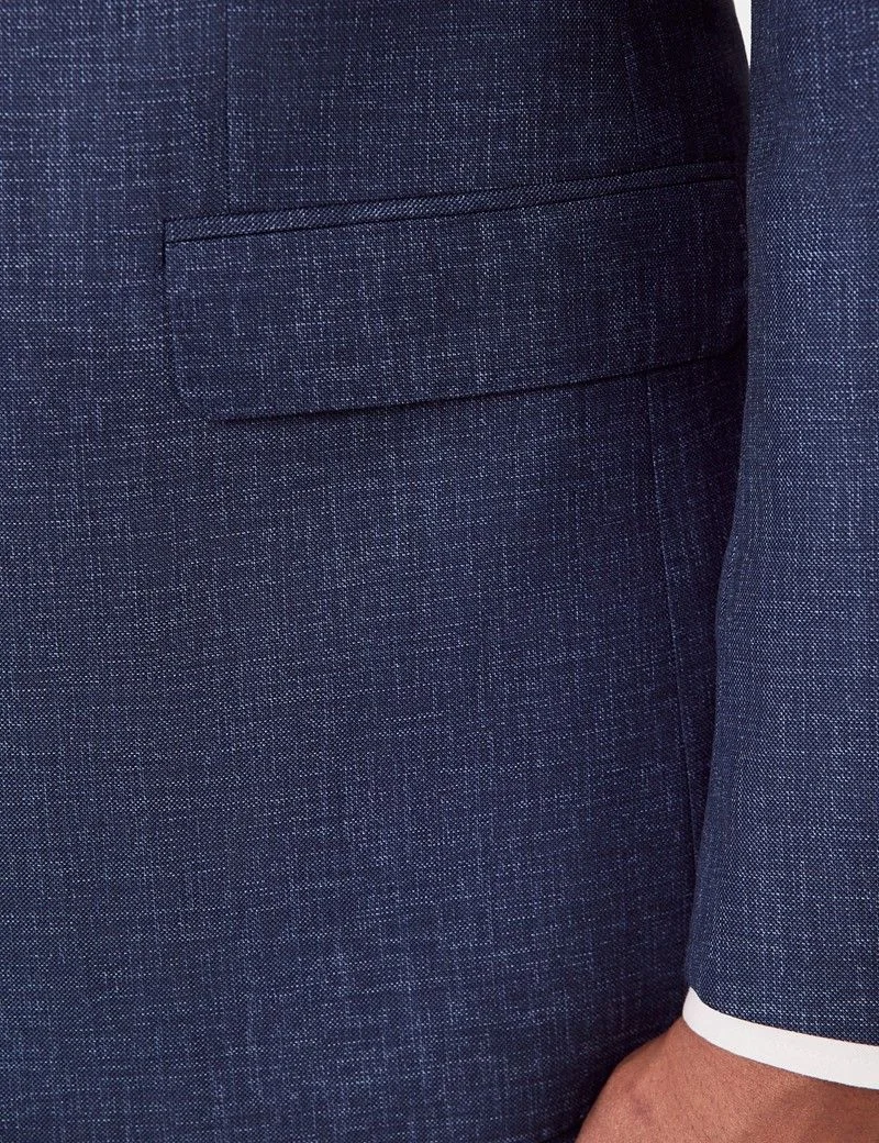 Tailored Fit Blue Semi Plain 1913 Suit Jacket thumbnail 4