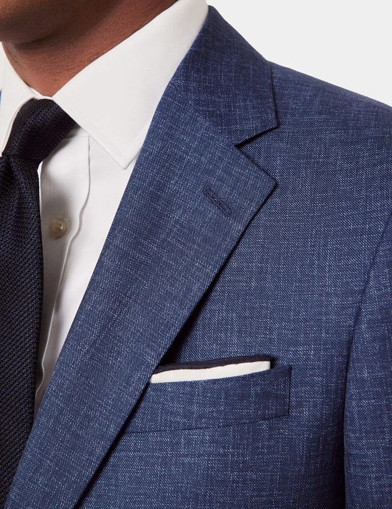Tailored Fit Blue Semi Plain 1913 Suit thumbnail 10