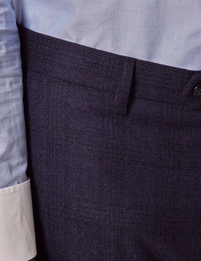 Tailored Fit Blue Tonal Check 1913 Suit Trousers thumbnail 3