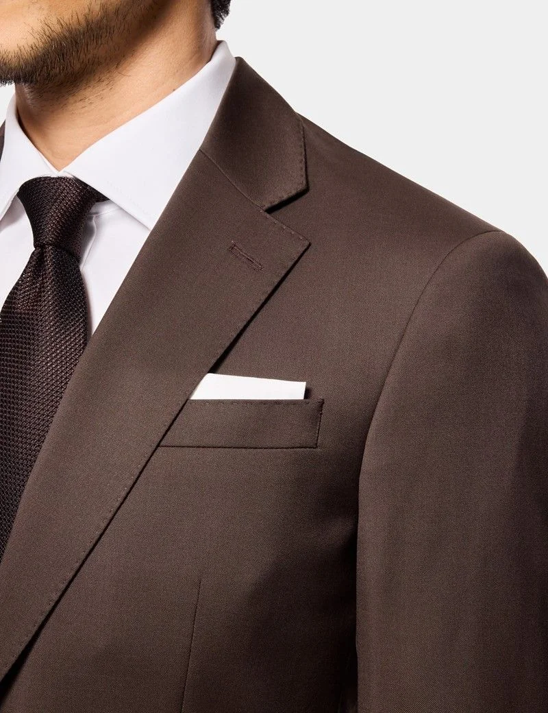 Tailored Fit Brown 1913 Suit Jacket thumbnail 3