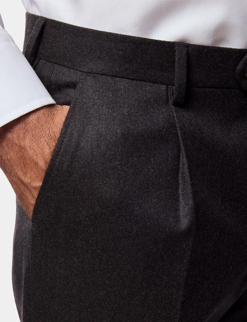 Tailored Fit Brown 1913 Suit Trousers thumbnail 3