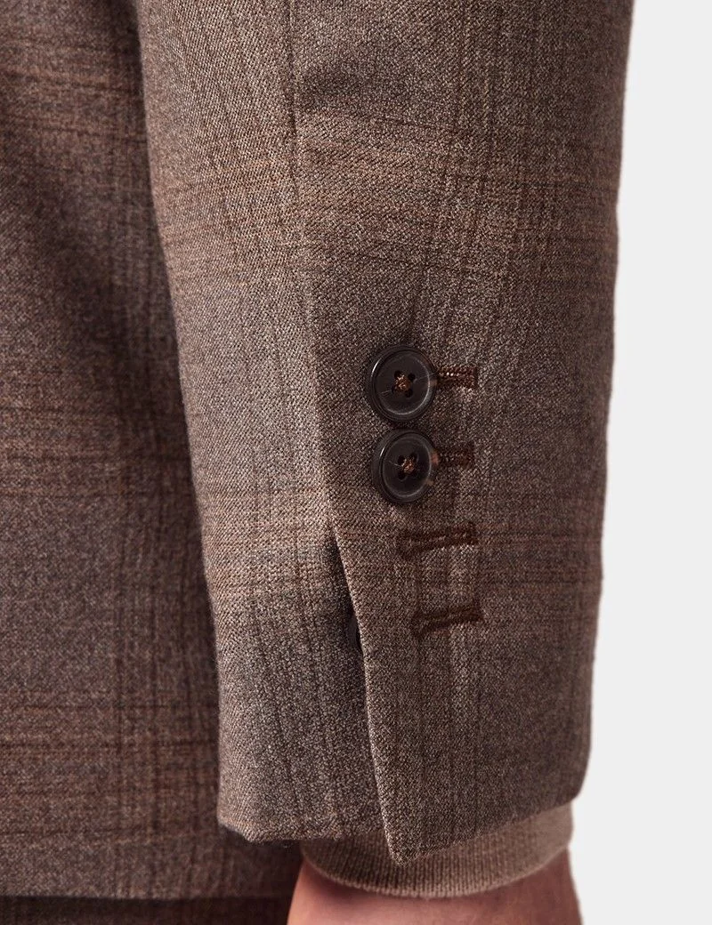 Tailored Fit Brown Check 1913 Suit Jacket thumbnail 7
