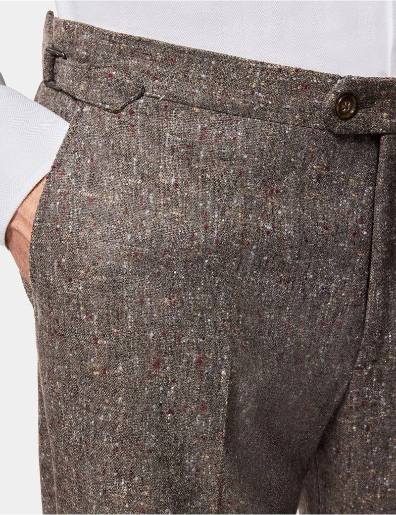 Tailored Fit Brown Fine Bouclé Tweed 1913 Suit thumbnail 5