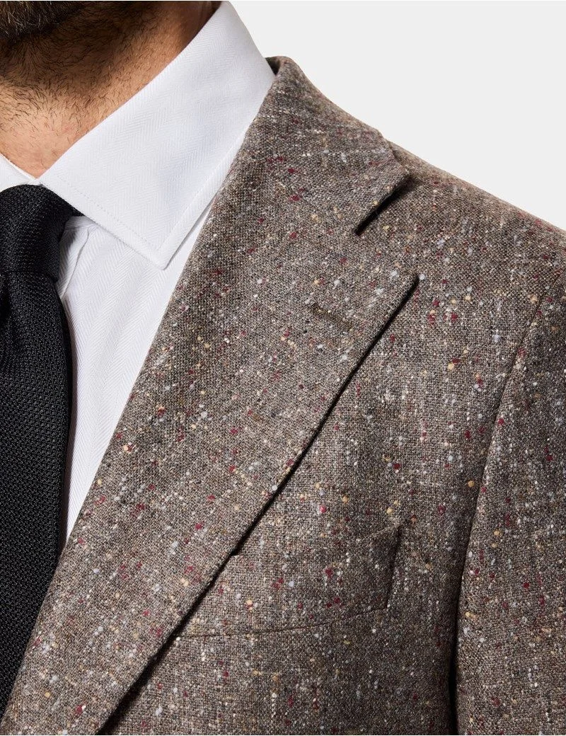 Tailored Fit Brown Fine Bouclé Tweed 1913 Suit thumbnail 10
