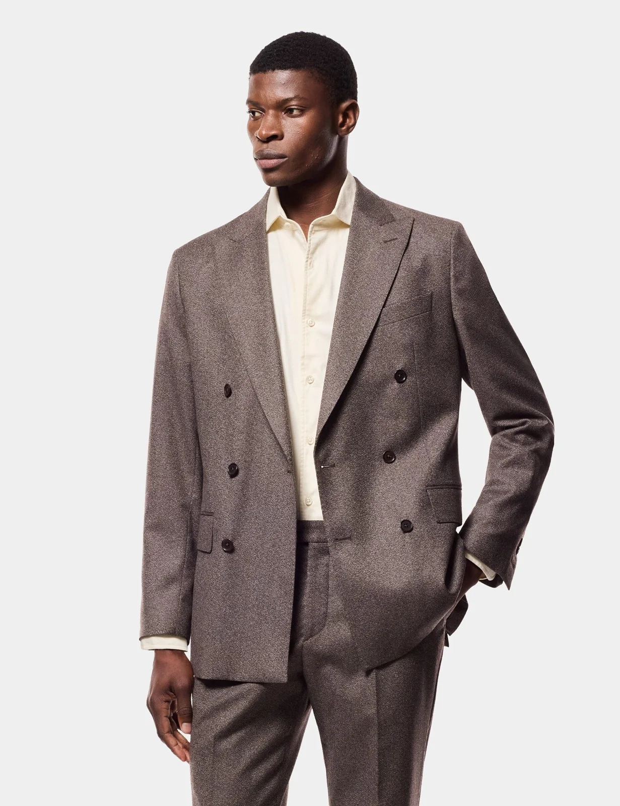 Tailored Fit Brown Mouliné 1913 Suit Jacket