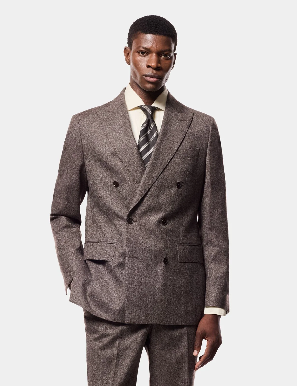 Tailored Fit Brown Mouliné 1913 Suit