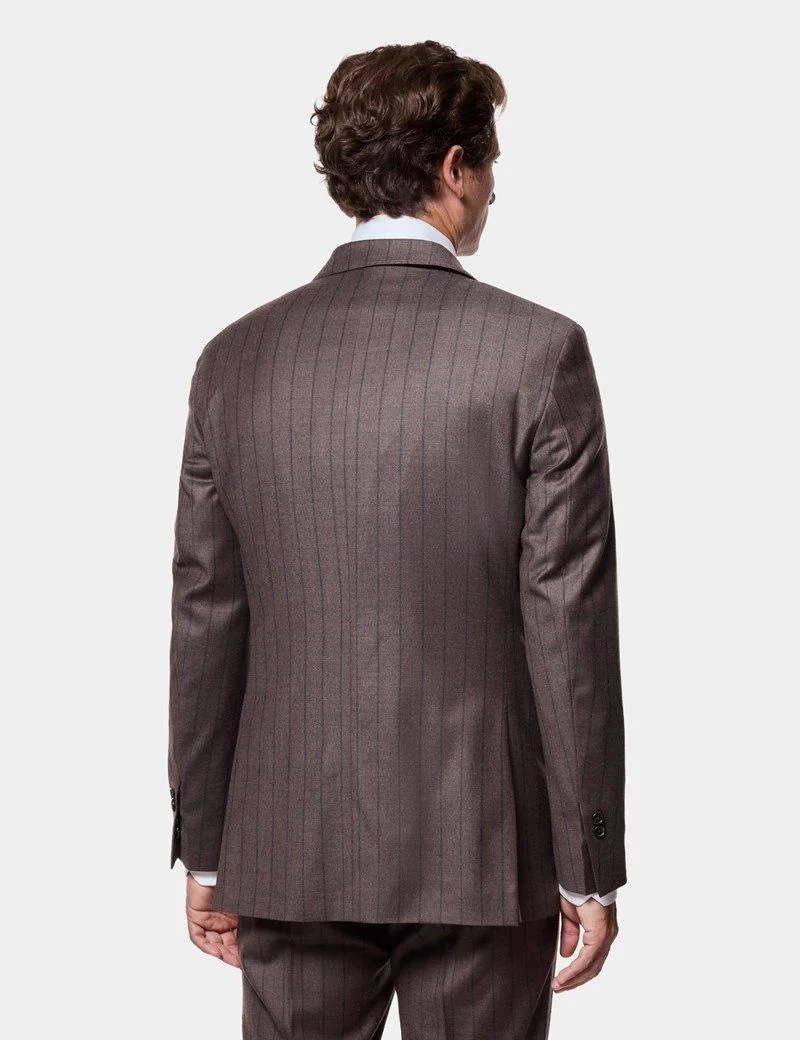 Tailored Fit Brown Stripe 1913 Suit thumbnail 2