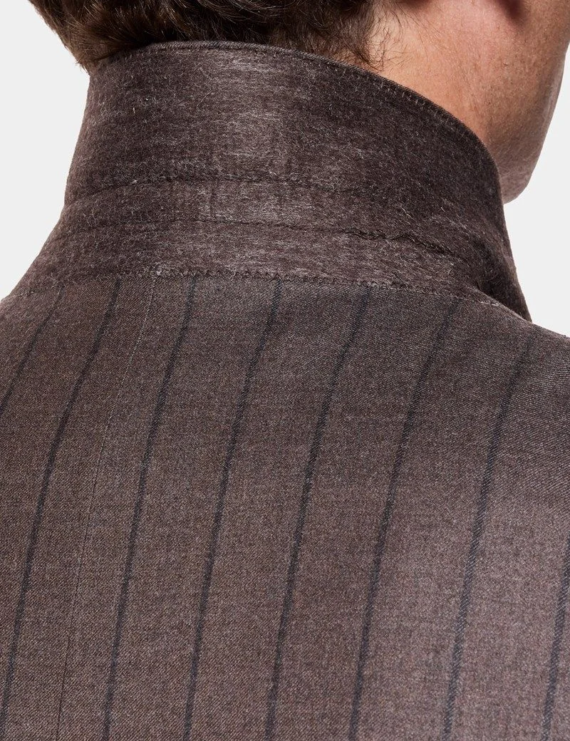 Tailored Fit Brown Stripe 1913 Suit thumbnail 3