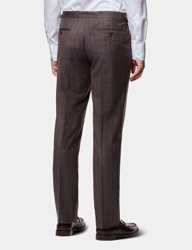 Tailored Fit Brown Stripe 1913 Suit thumbnail 7