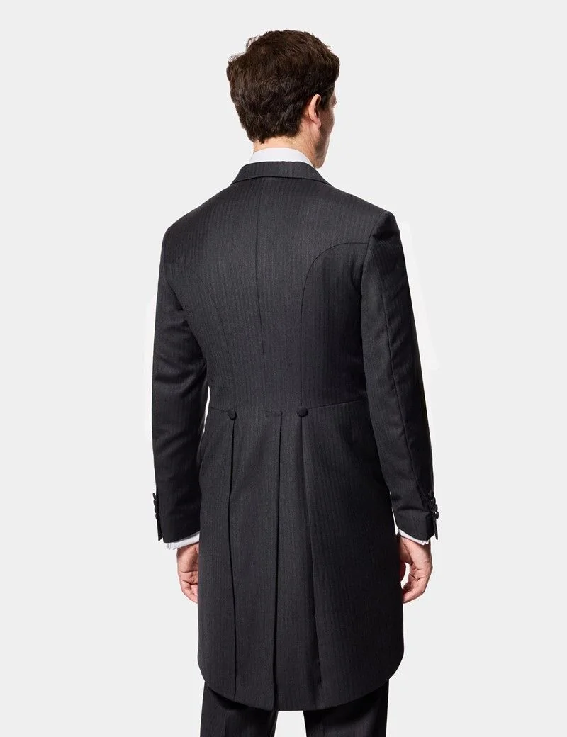 Tailored Fit Charcoal 1913 Morning Suit Jacket thumbnail 5
