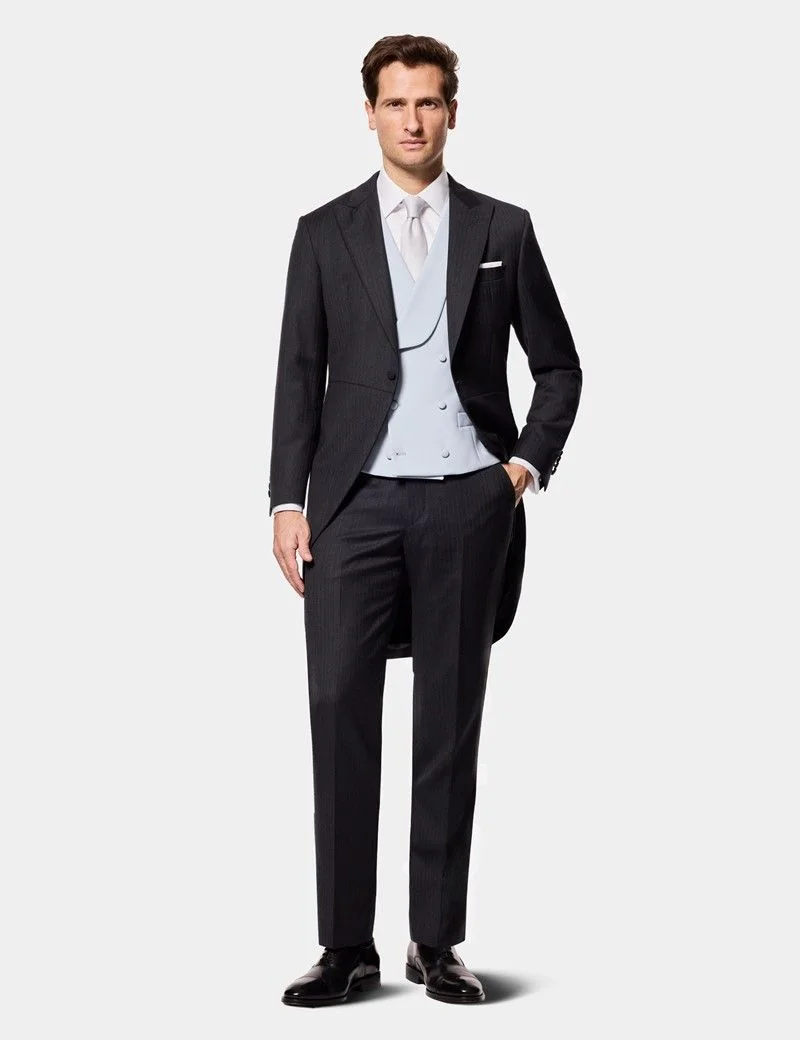 Tailored Fit Charcoal 1913 Morning Suit Trousers With Side Adjusters thumbnail 5