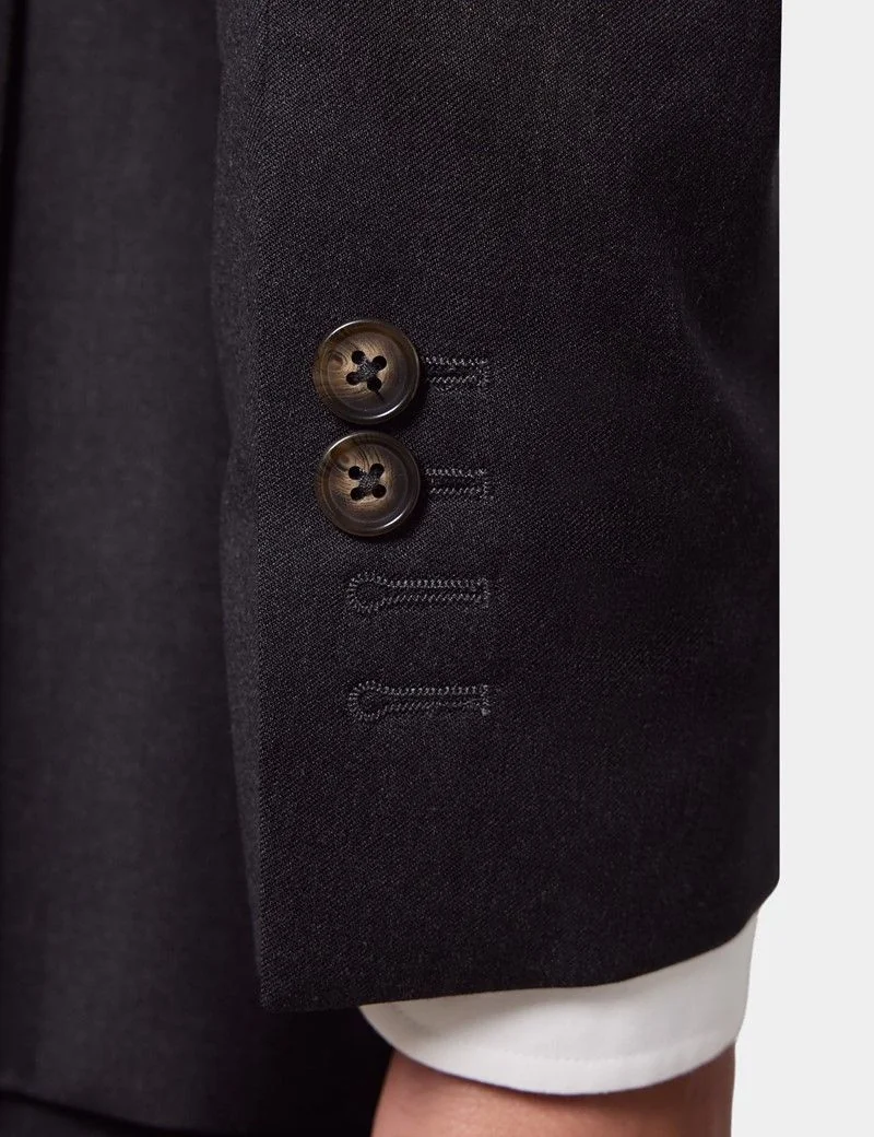 Tailored Fit Charcoal Twill 1913 Suit Jacket thumbnail 5