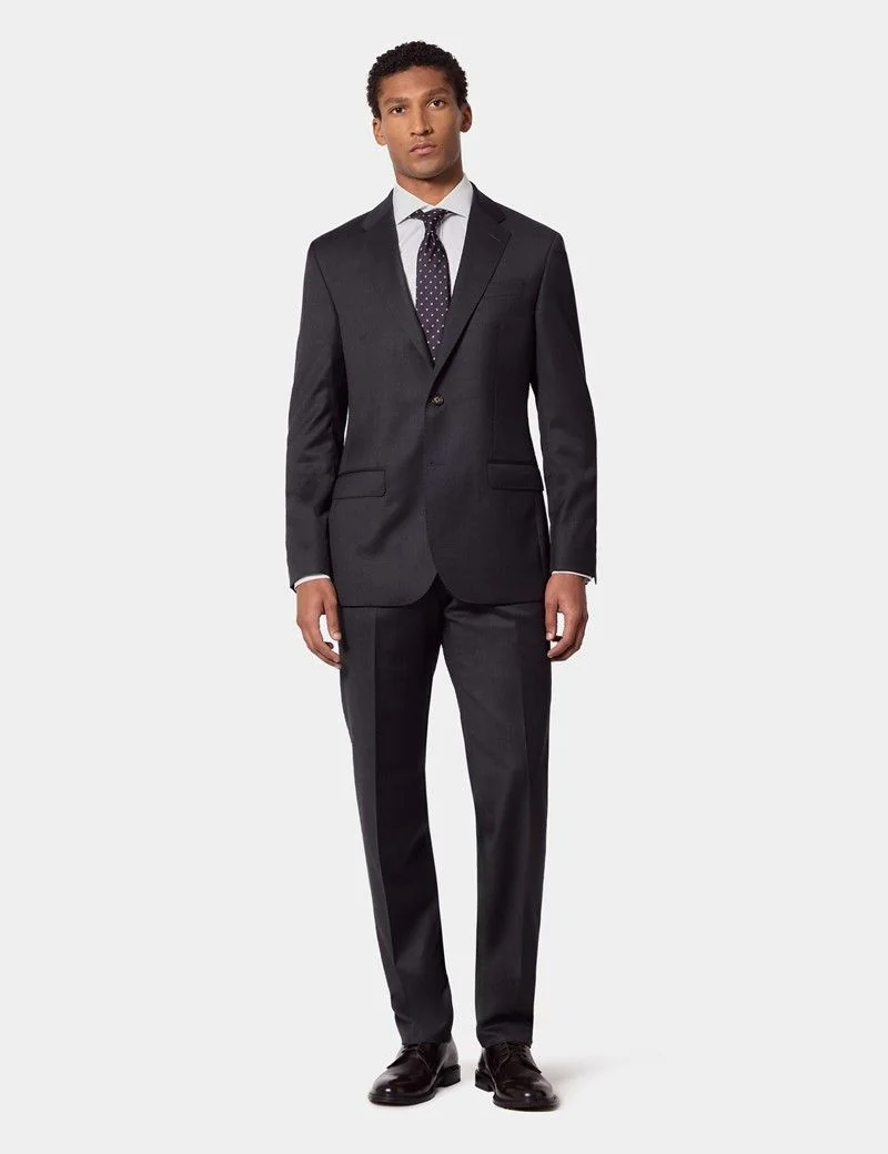Tailored Fit Charcoal Twill 1913 Suit Jacket thumbnail 7