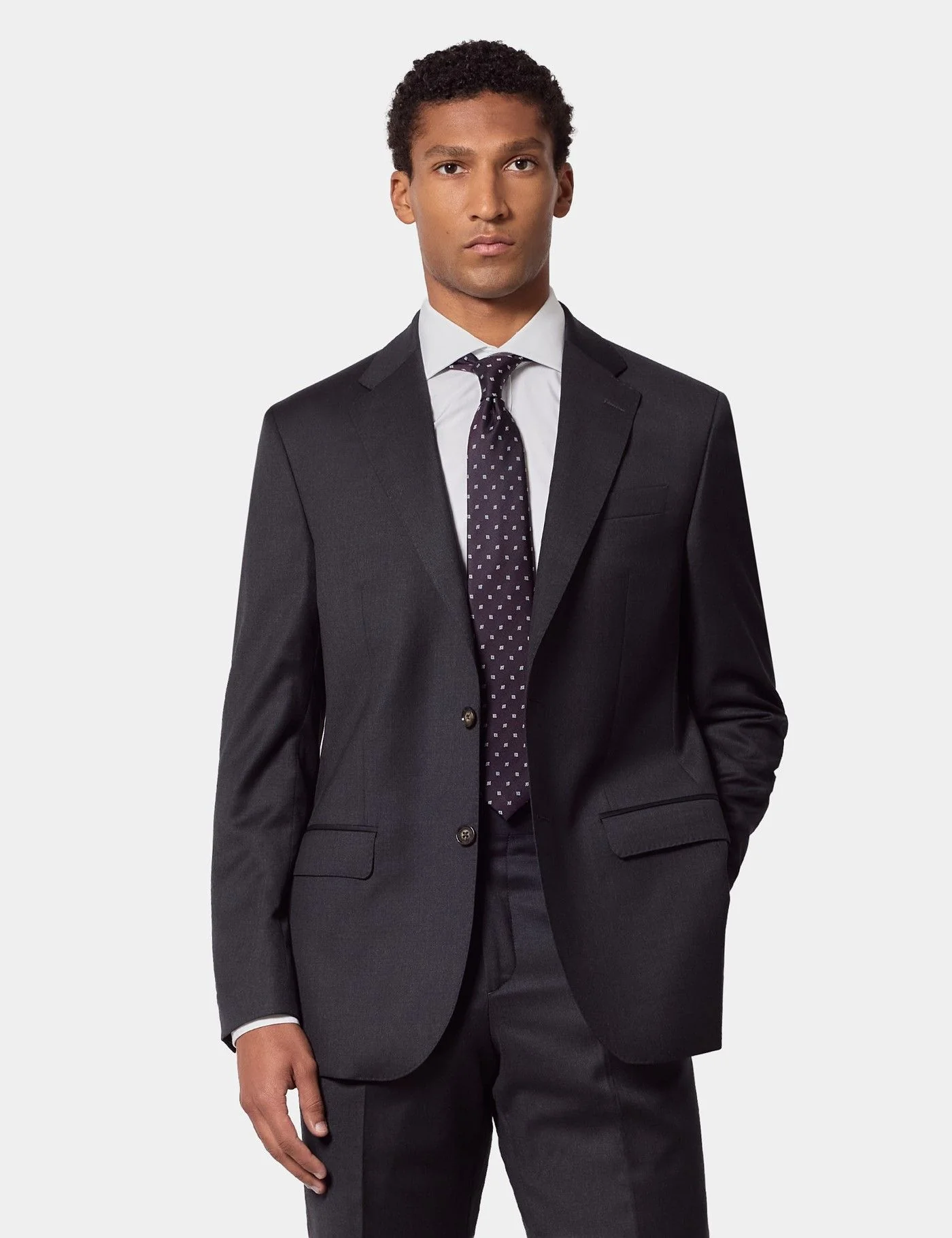 Tailored Fit Charcoal Twill 1913 Suit Jacket primary image