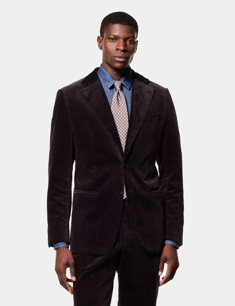 Tailored Fit Chocolate Cord 1913 Suit thumbnail 7