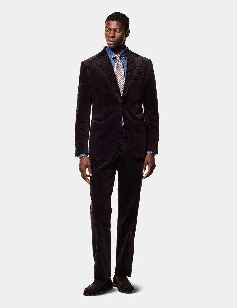 Tailored Fit Chocolate Cord 1913 Suit thumbnail 8