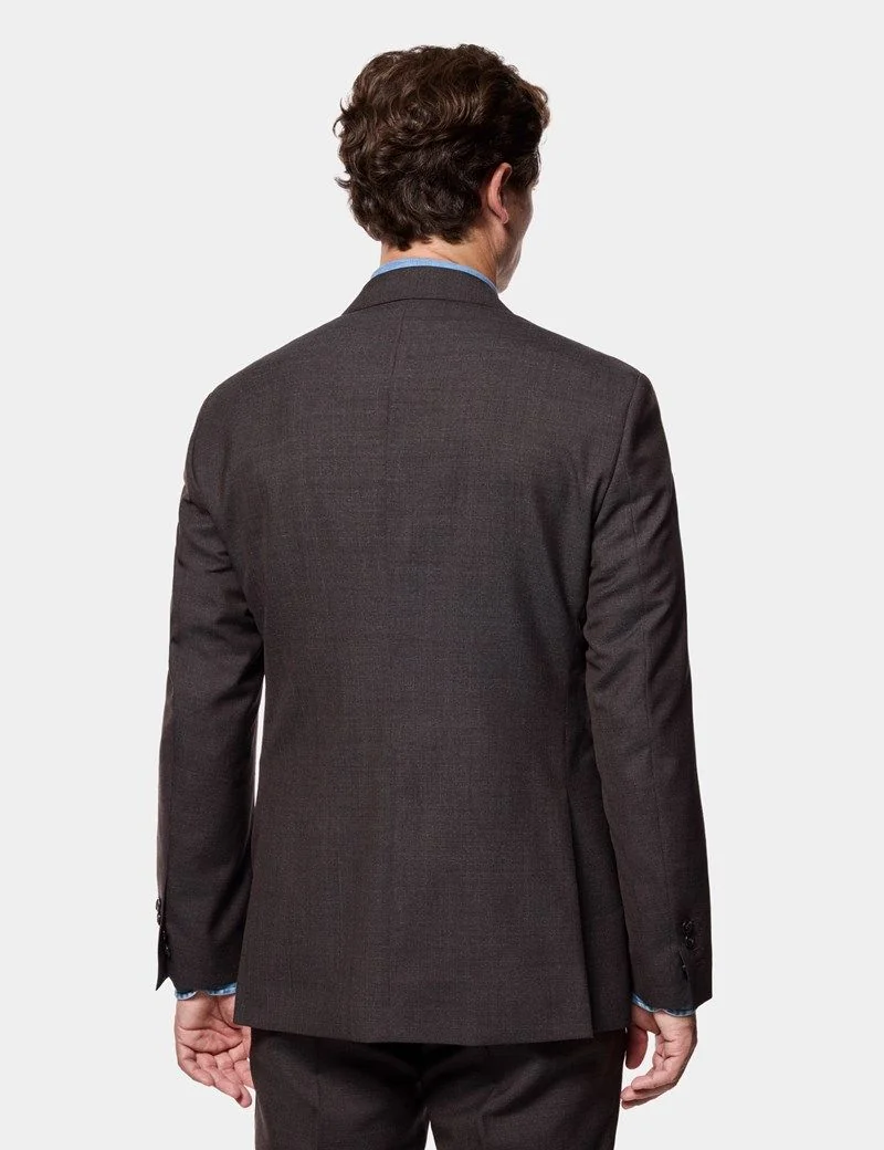 Tailored Fit Chocolate Crepe 1913 Suit Jacket thumbnail 4