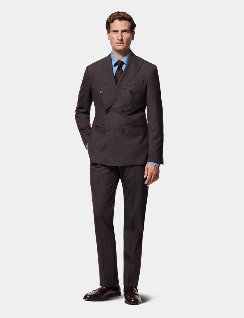 Tailored Fit Chocolate Crepe 1913 Suit thumbnail 3