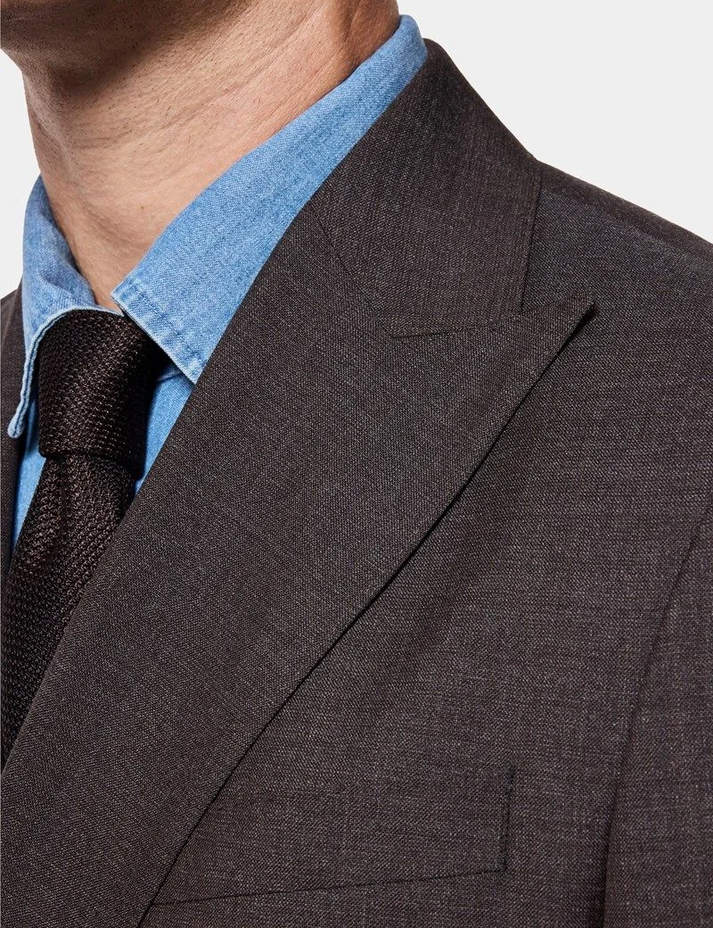 Tailored Fit Chocolate Crepe 1913 Suit thumbnail 4