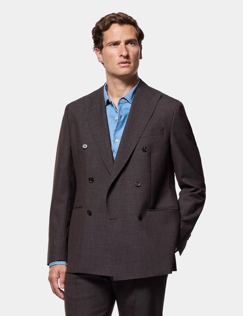 Tailored Fit Chocolate Crepe 1913 Suit thumbnail 5