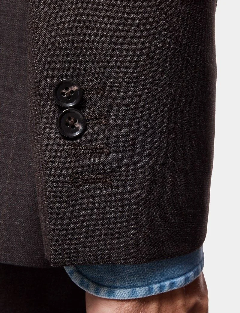 Tailored Fit Chocolate Crepe 1913 Suit thumbnail 8