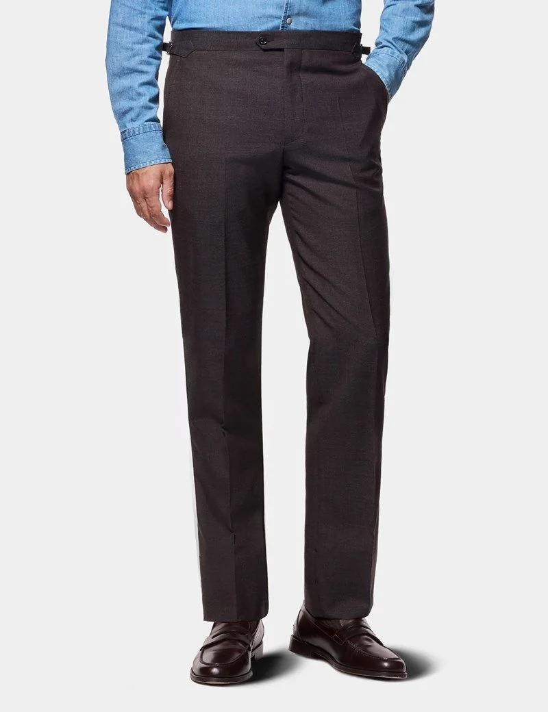 Tailored Fit Chocolate Crepe 1913 Suit thumbnail 9