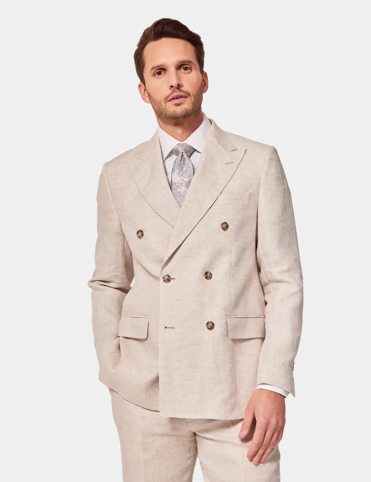 Tailored Fit Cream 1913 Linen Suit