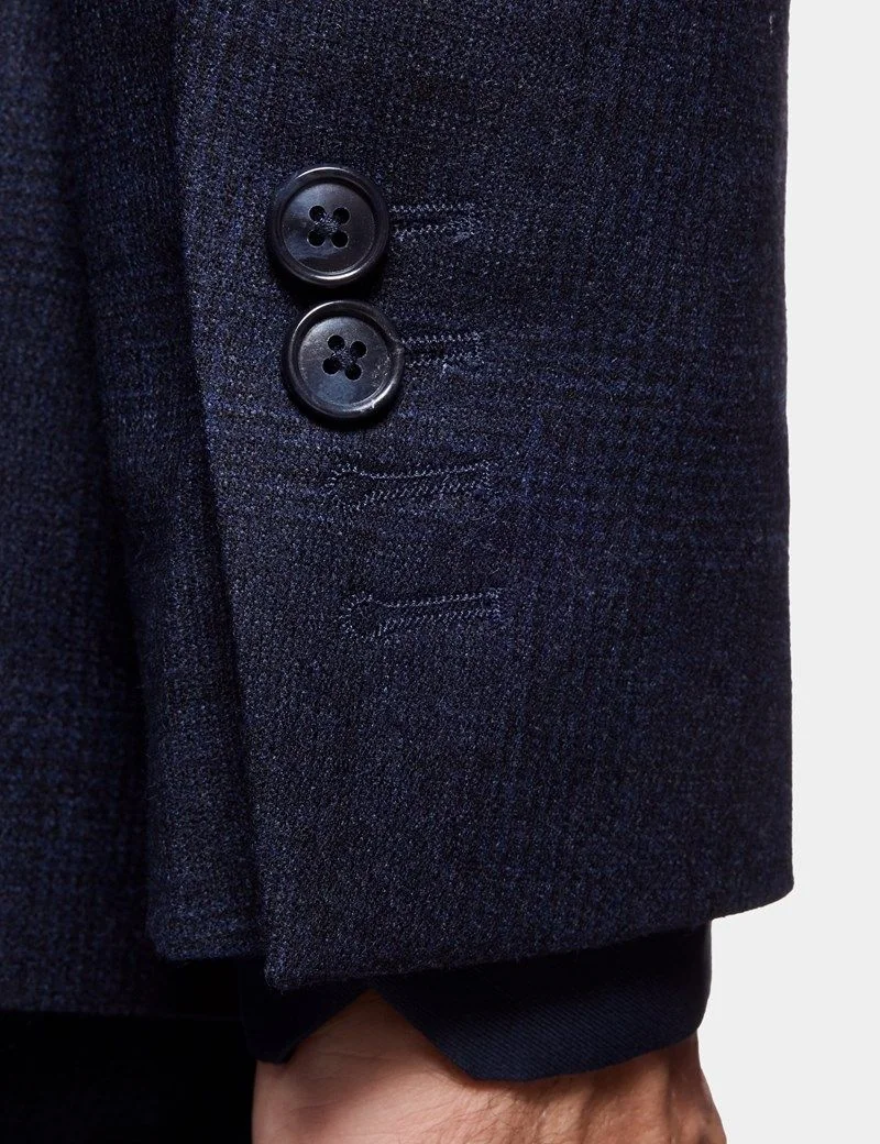 Tailored Fit Dark Blue Check 1913 Suit thumbnail 2