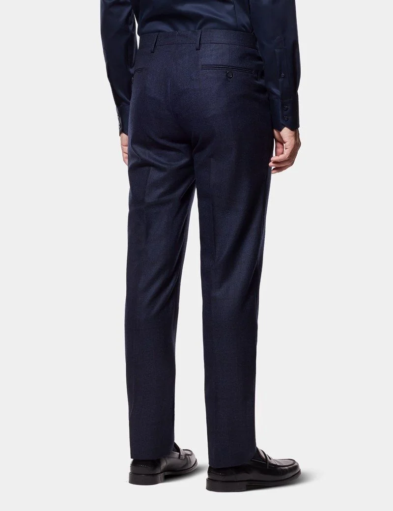 Tailored Fit Dark Blue Check 1913 Suit thumbnail 5