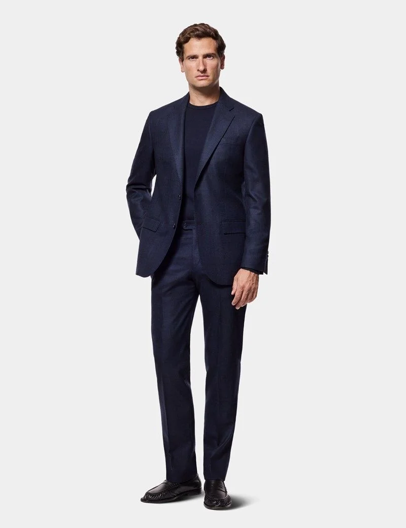 Tailored Fit Dark Blue Check 1913 Suit thumbnail 6