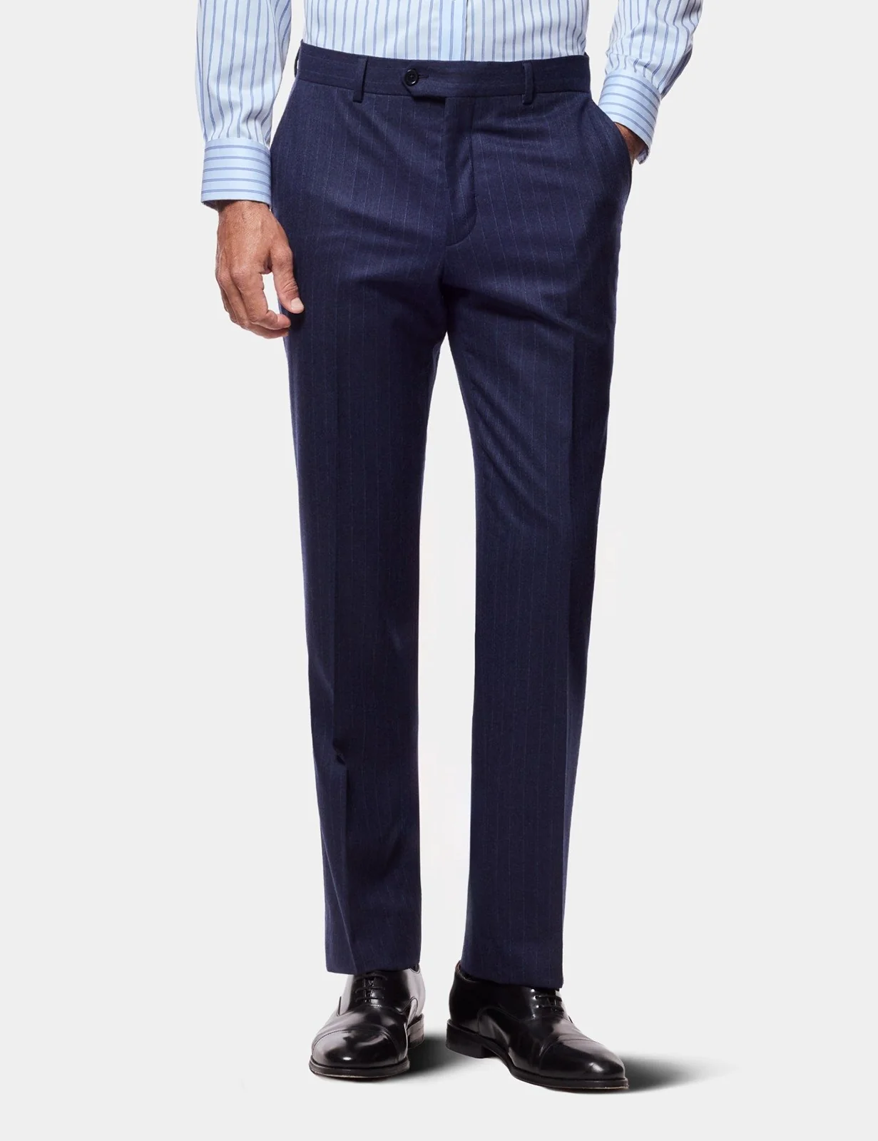 Tailored Fit Dark Blue Stripe 1913 Suit Trousers primary image
