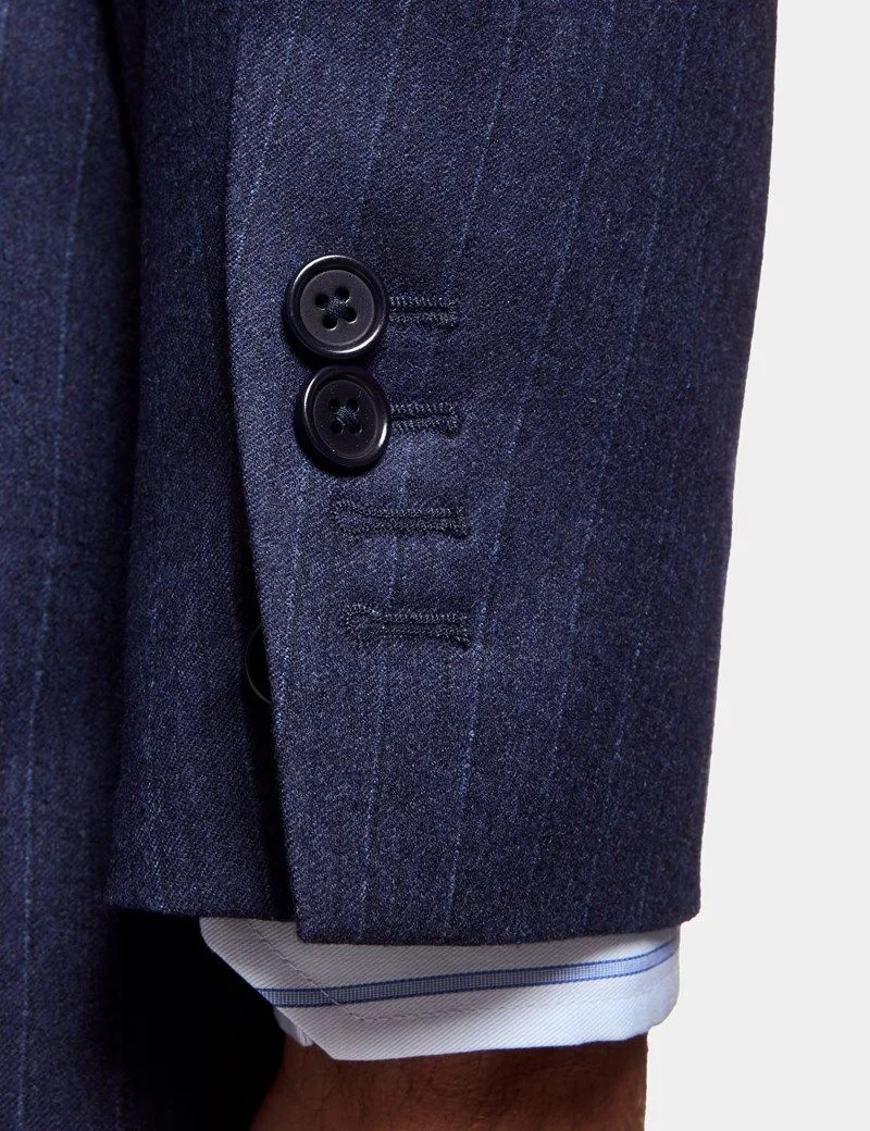 Tailored Fit Dark Blue Stripe 1913 Suit thumbnail 2